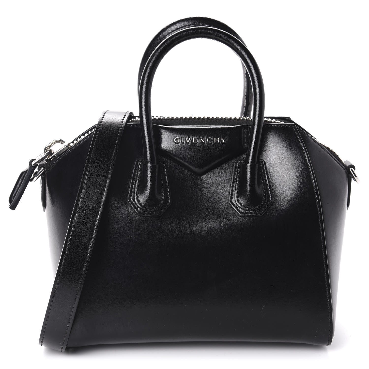Givenchy Shiny Lord Calfskin Mini Antigona Black 1 of 10