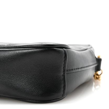 Gucci Calfskin Matelasse Mini GG Marmont Crossbody Bag Black 10 of 11