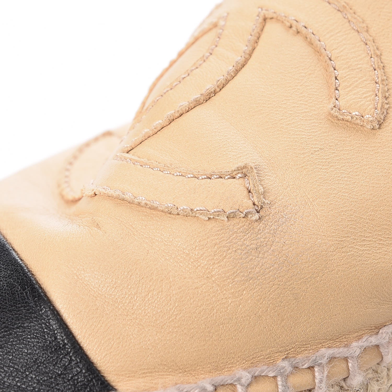 Chanel Lambskin CC Espadrilles 40 Beige Black 11 of 14