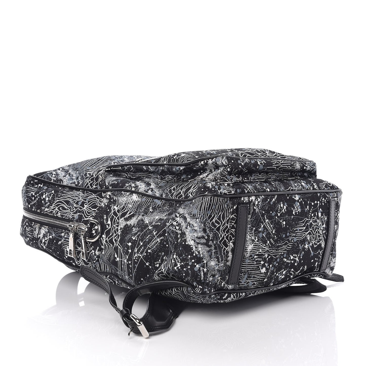 Nylon Palazzo Astrology Zip Top Backpack Black