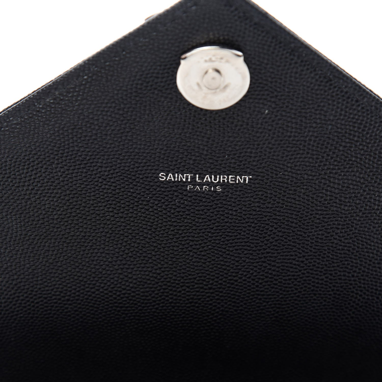 Saint Laurent Grain De Poudre Matelasse Chevron Large Monogram Satchel Black 7 of 11
