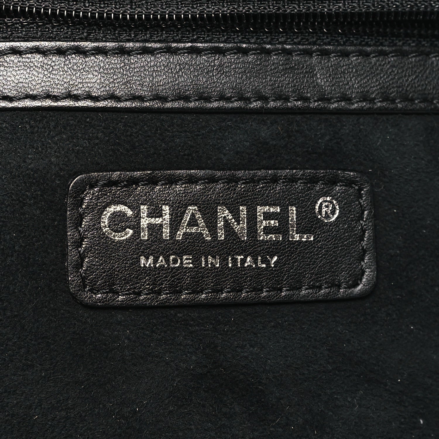 Chanel Suede Shearling Stitched CC Mini Tote Black 7 of 10