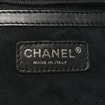 Chanel Suede Shearling Stitched CC Mini Tote Black 7 of 10