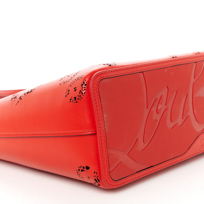 Christian Louboutin Calfskin Loubinthesky Perforated Small Cabata Tote Ole 8 of 9