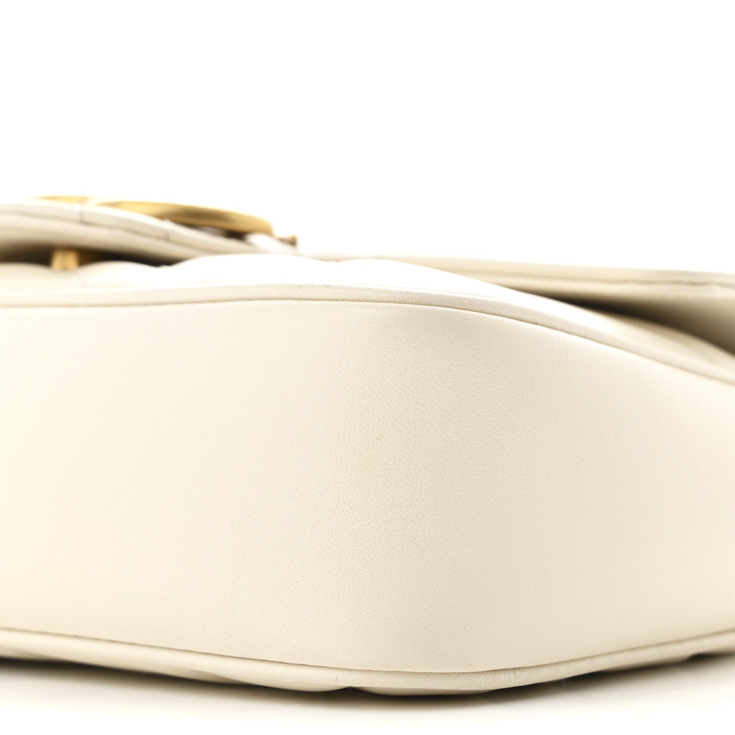 Gucci Calfskin Matelasse Super Mini GG Marmont Shoulder Bag White 10 of 10