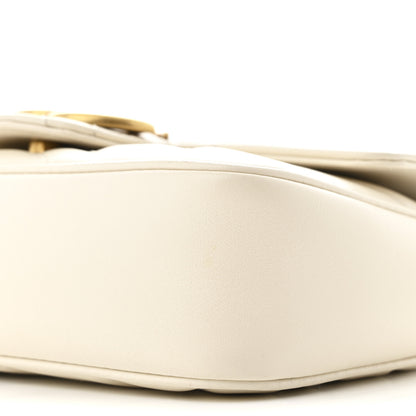 Gucci Calfskin Matelasse Super Mini GG Marmont Shoulder Bag White 10 of 10
