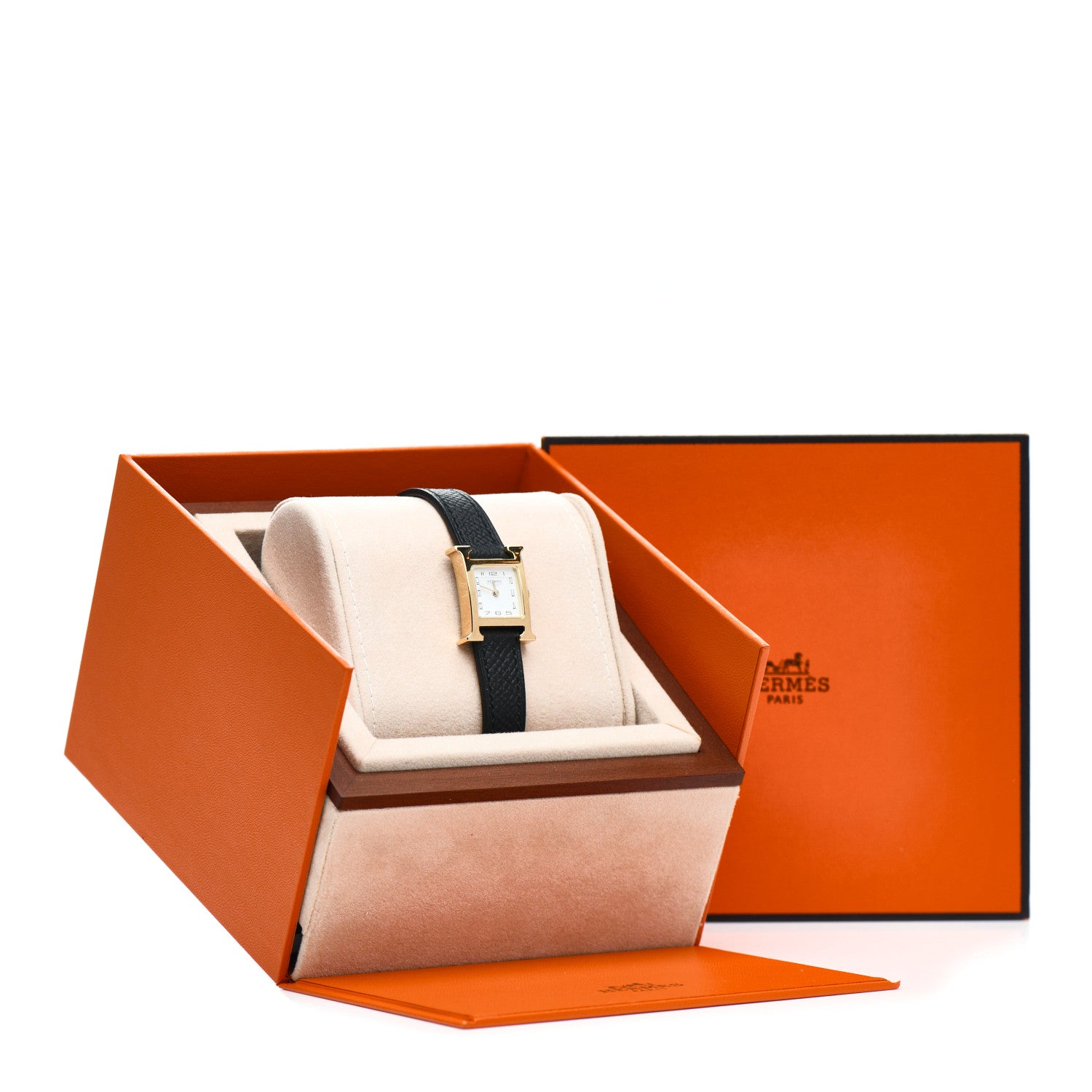 Hermes Stainless Steel Epsom 17.2mm Heure H Hour Quartz Watch Noir 5 of 5