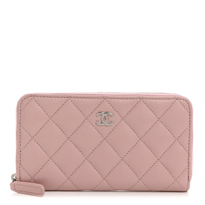 Chanel Caviar Quilted Medium Zip Around Wallet Light Pink 1 of 9