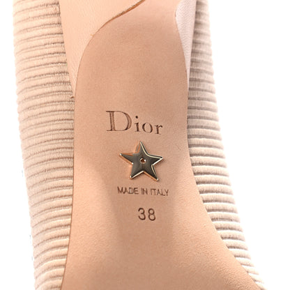 Christian Dior Technical Canvas Ribbon Embroidered J'Adior 65mm Pumps 38 Powder Nude 7 of 8