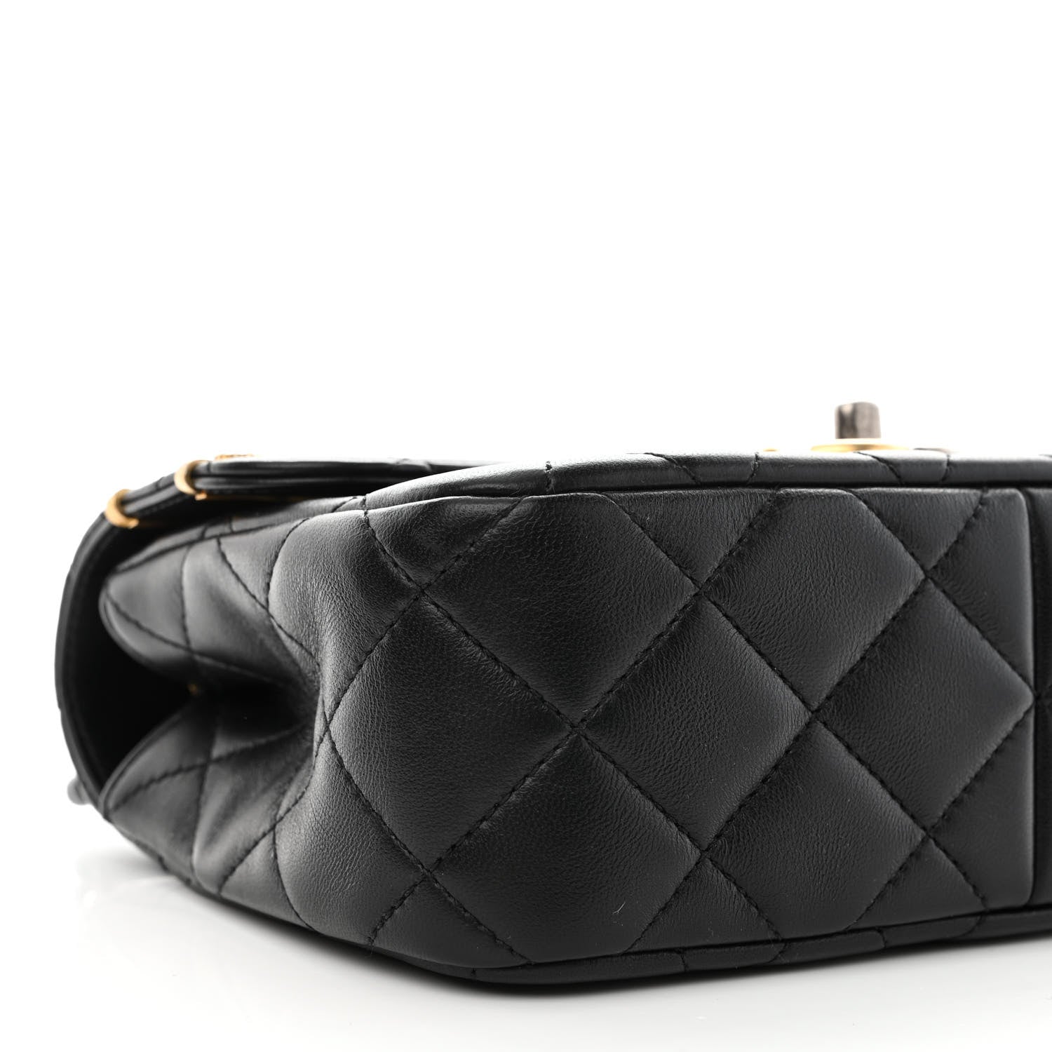 Chanel Lambskin Quilted Small Coco Clips Single Flap Black 10 of 12
