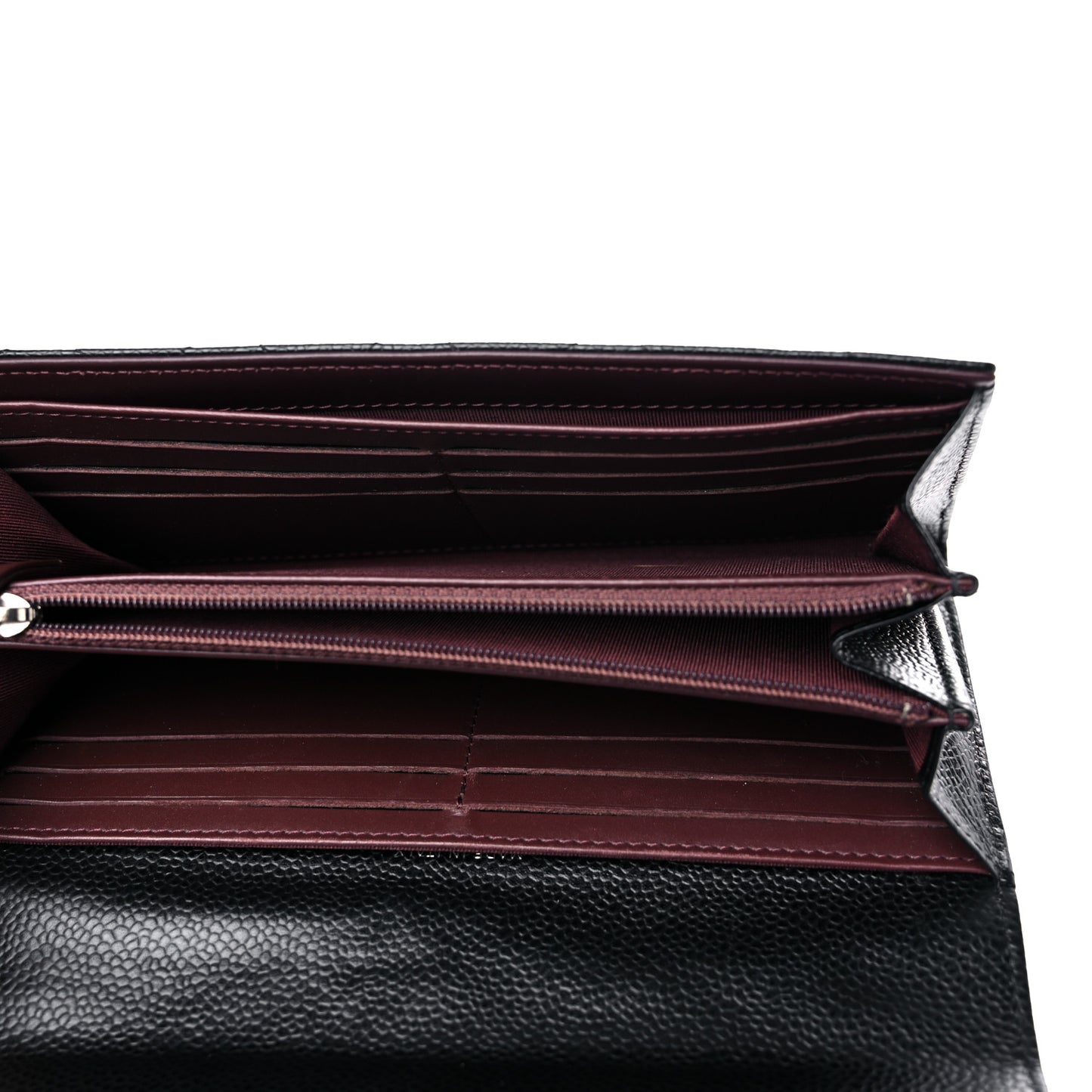Caviar Quilted Large Flap Wallet Black