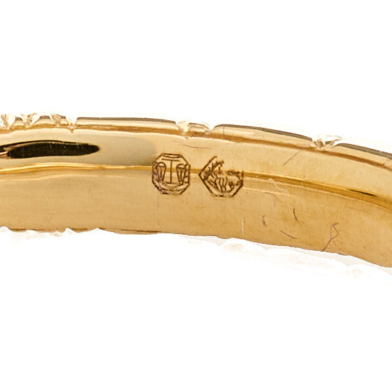 Gucci 18K Yellow Gold Diamond Ouroboros Snake Ring 54 7 4 of 6