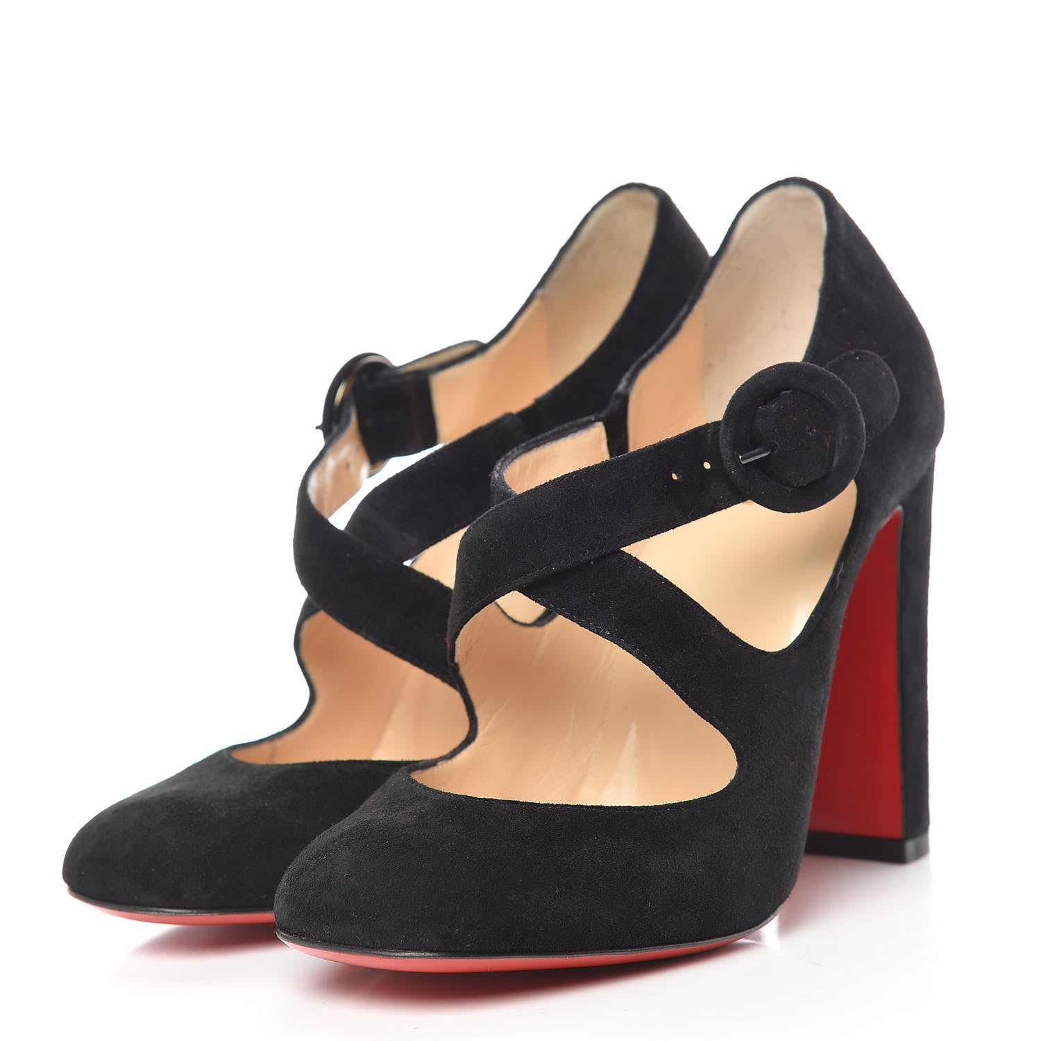 Christian Louboutin Veau Velours Miss Ellen 100 Pumps 36 Black 3 of 9