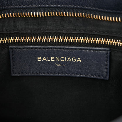 Balenciaga Chevre Gold Metallic Edge Hardware S City Bleu Nuit Dark Sea 7 of 13