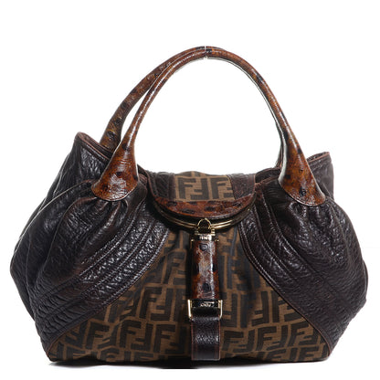 Fendi Zucca Nappa Nuvolata Vitello Tortuga Spy Tobacco Moro 1 of 9