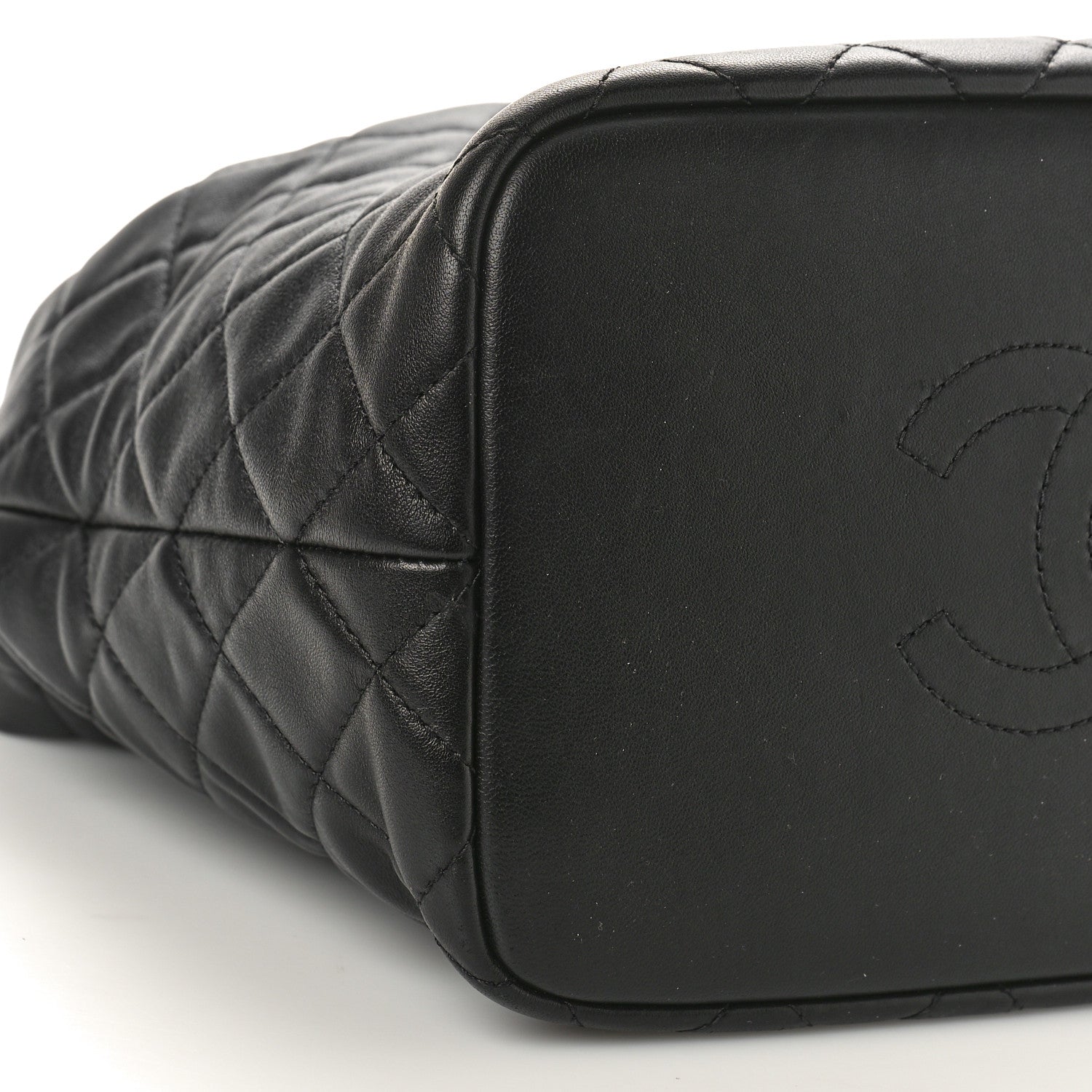 Chanel Lambskin Quilted Large Perfect Meeting Hobo Black 9 of 10