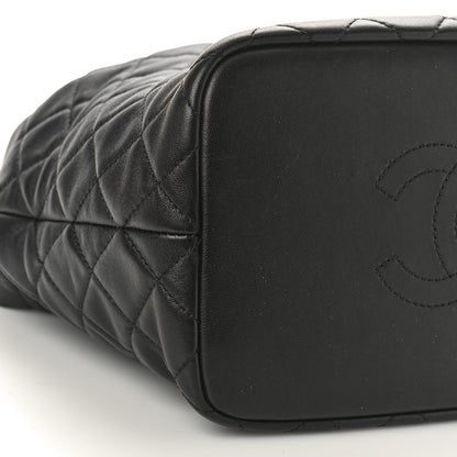 Chanel Lambskin Quilted Large Perfect Meeting Hobo Black 9 of 10