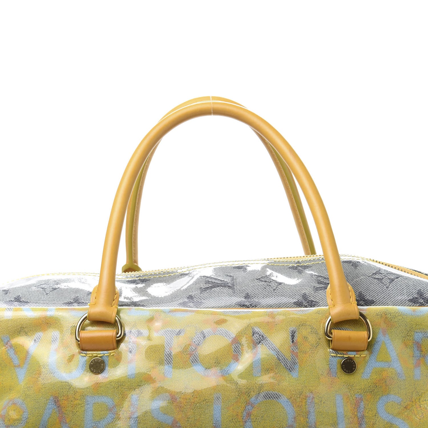 Louis Vuitton Monogram Pulp Defile Weekender GM Yellow 10 of 14