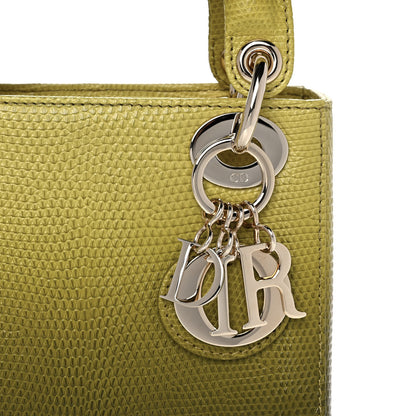 Christian Dior Lizard Gradient Mini Lady Dior Yellow Dark Green 8 of 12