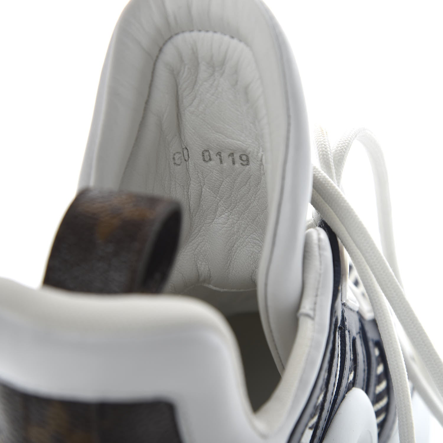 Louis Vuitton Patent Monogram Stripe LV Archlight Sneakers 39 White Blue 8 of 8