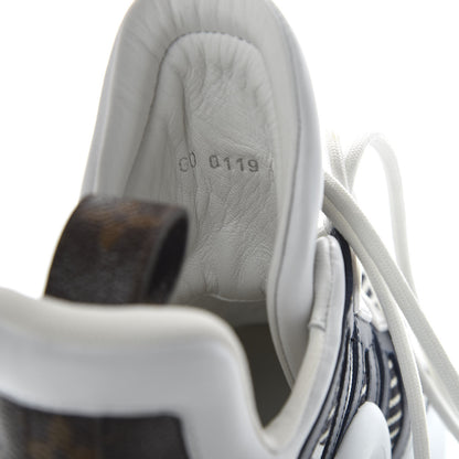 Louis Vuitton Patent Monogram Stripe LV Archlight Sneakers 39 White Blue 8 of 8