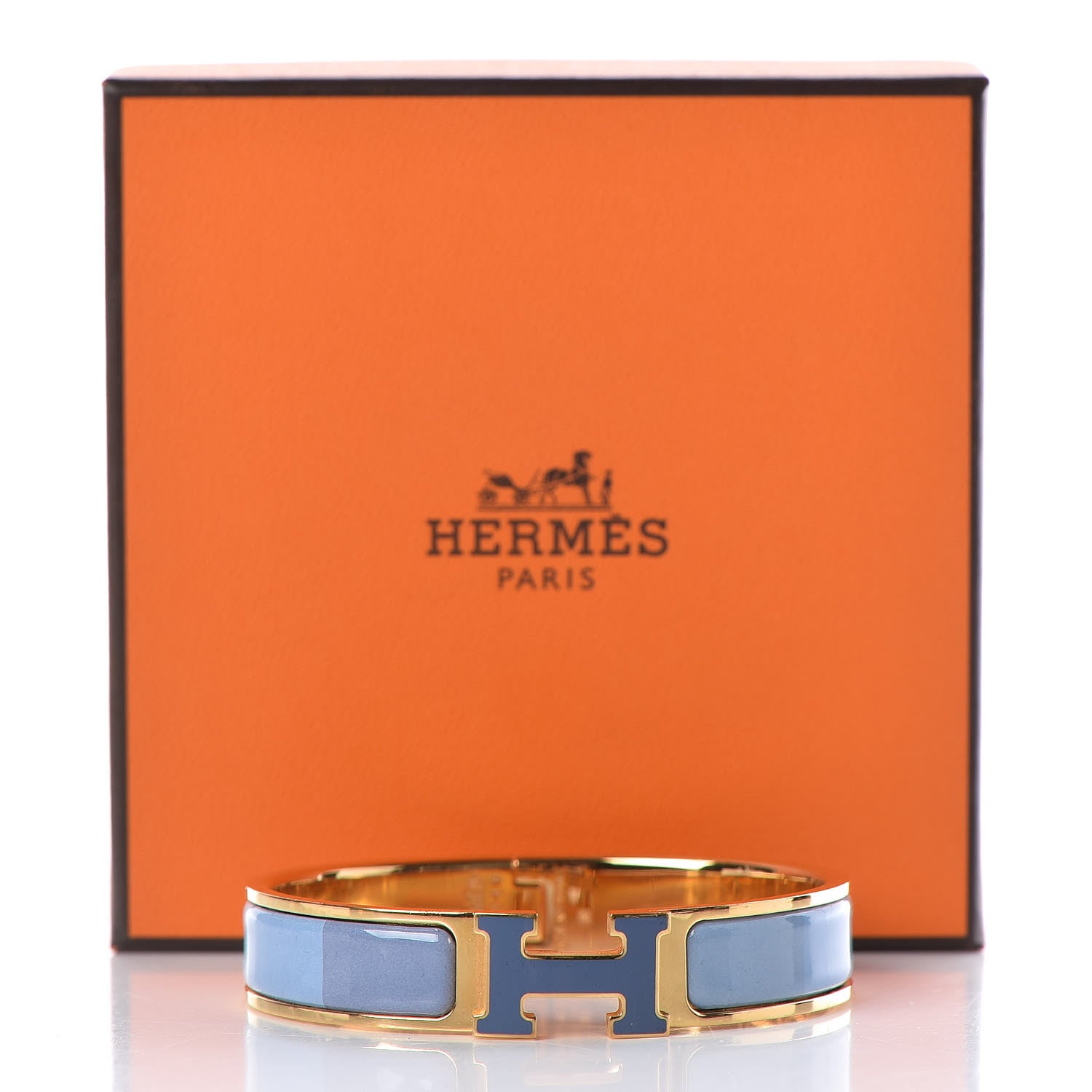 Hermes Enamel Narrow Clic Clac H Rainbow Bracelet PM Rainbow Bleu 5 of 5