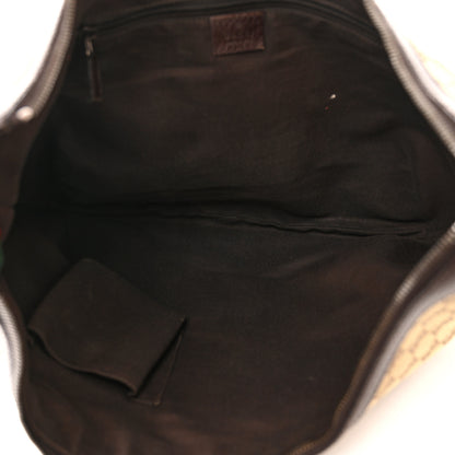 Gucci Monogram Web Medium Half Moon Hobo Dark Brown 5 of 13