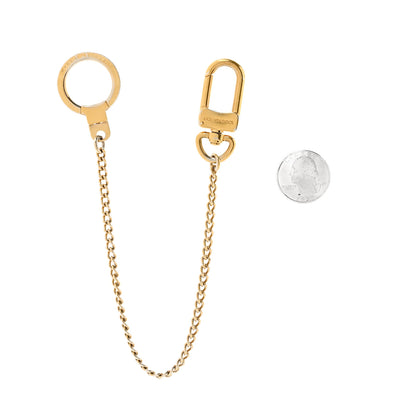 Louis Vuitton Metal Pochette Extender Key Ring Chain Gold 2 of 4