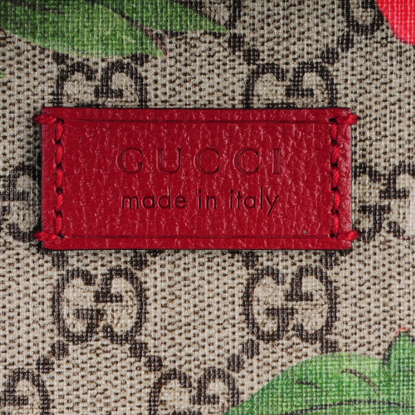 GG Supreme Monogram Tian Web Small Day Backpack Beige Multicolor Red