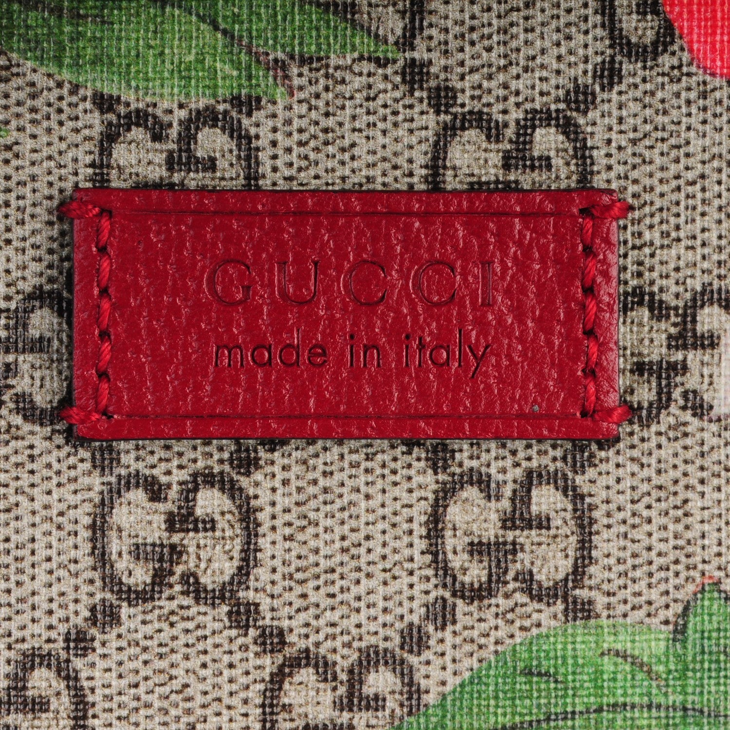 Gucci GG Supreme Monogram Tian Web Small Day Backpack Beige Multicolor Red 6 of 8