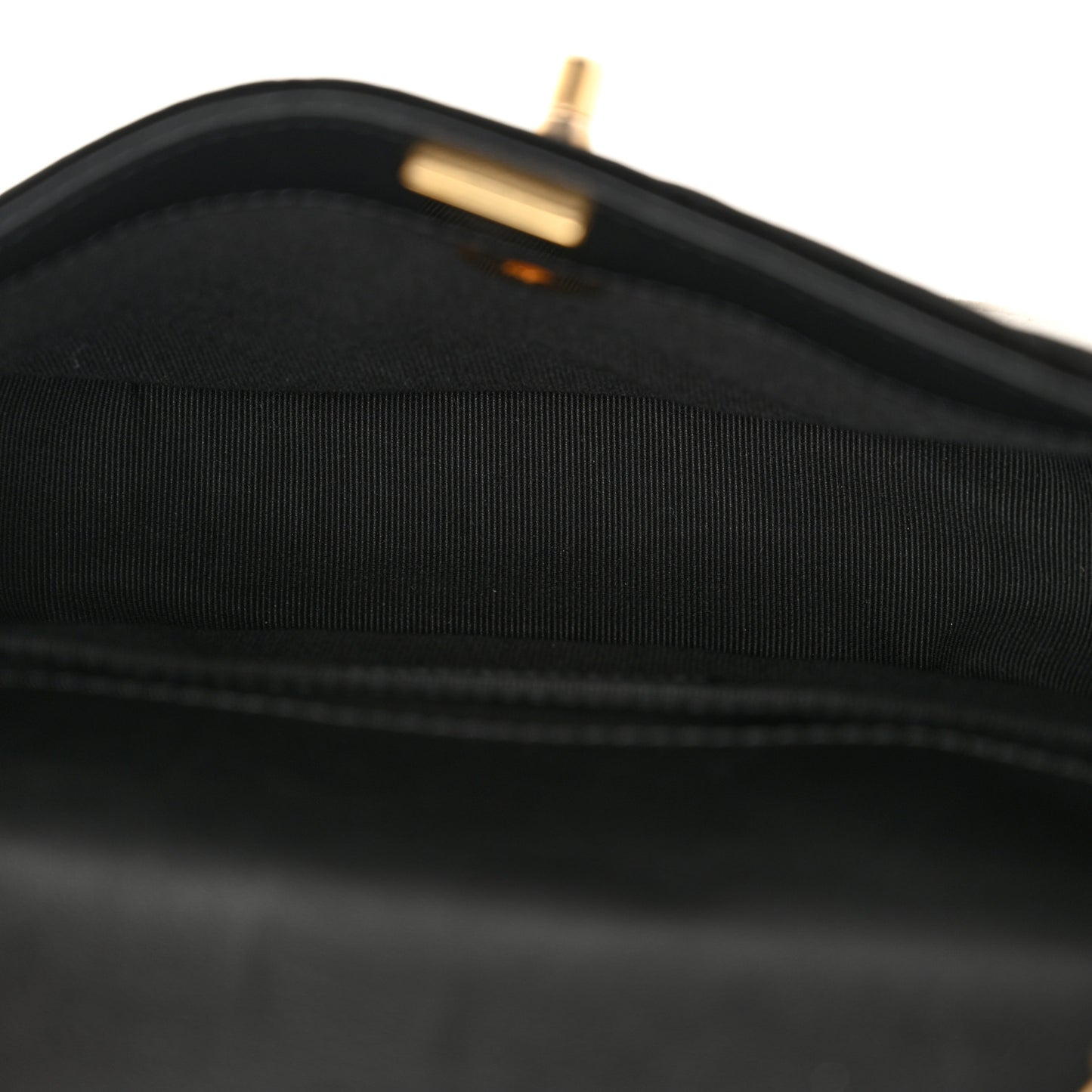 Velvet Quilted Mini Place Vendome Flap Black White