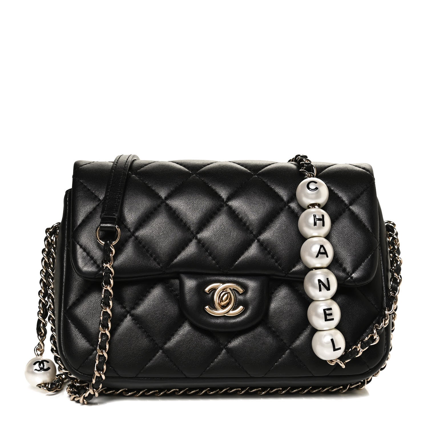 Chanel Lambskin Quilted Small My Precious Flap Black 1 of 10