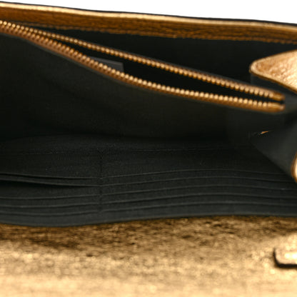 Versace Metallic Calfskin Medusa Clutch With Chain Gold 6 of 12