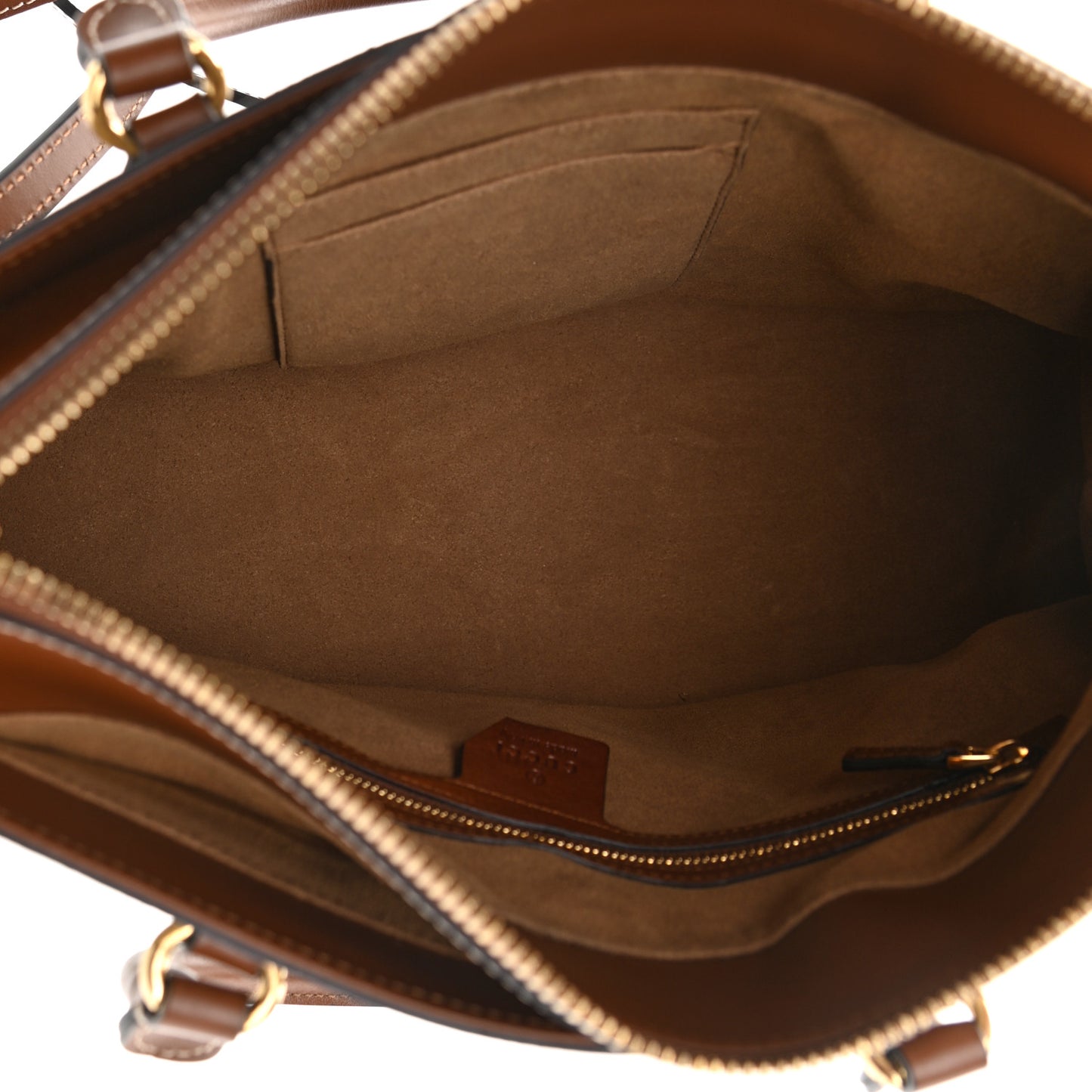 GG Supreme Monogram Small Zip Top Tote Beige Tuscany