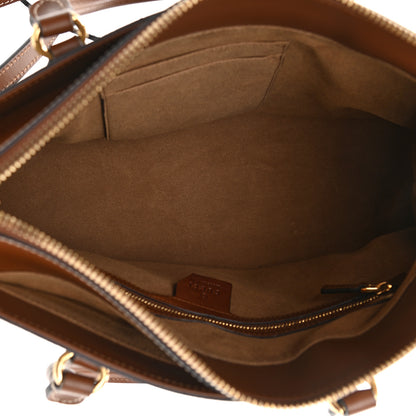 Gucci GG Supreme Monogram Small Zip Top Tote Beige Tuscany 5 of 11