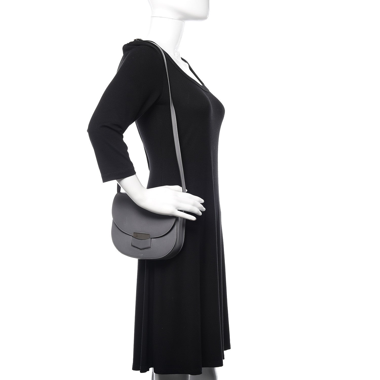 Celine Smooth Calfskin Small Trotteur Storm 2 of 8
