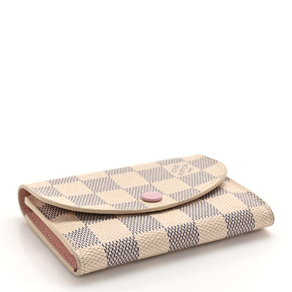 Louis Vuitton Damier Azur Rosalie Coin Purse Rose Ballerine 4 of 11