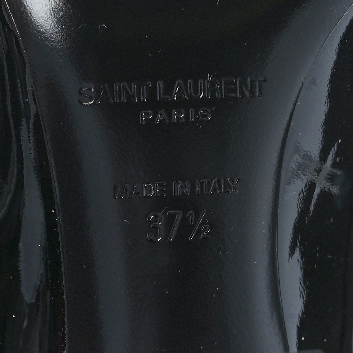 Saint Laurent Patent Calfskin Opyum 85 Pumps 37.5 Black 8 of 8
