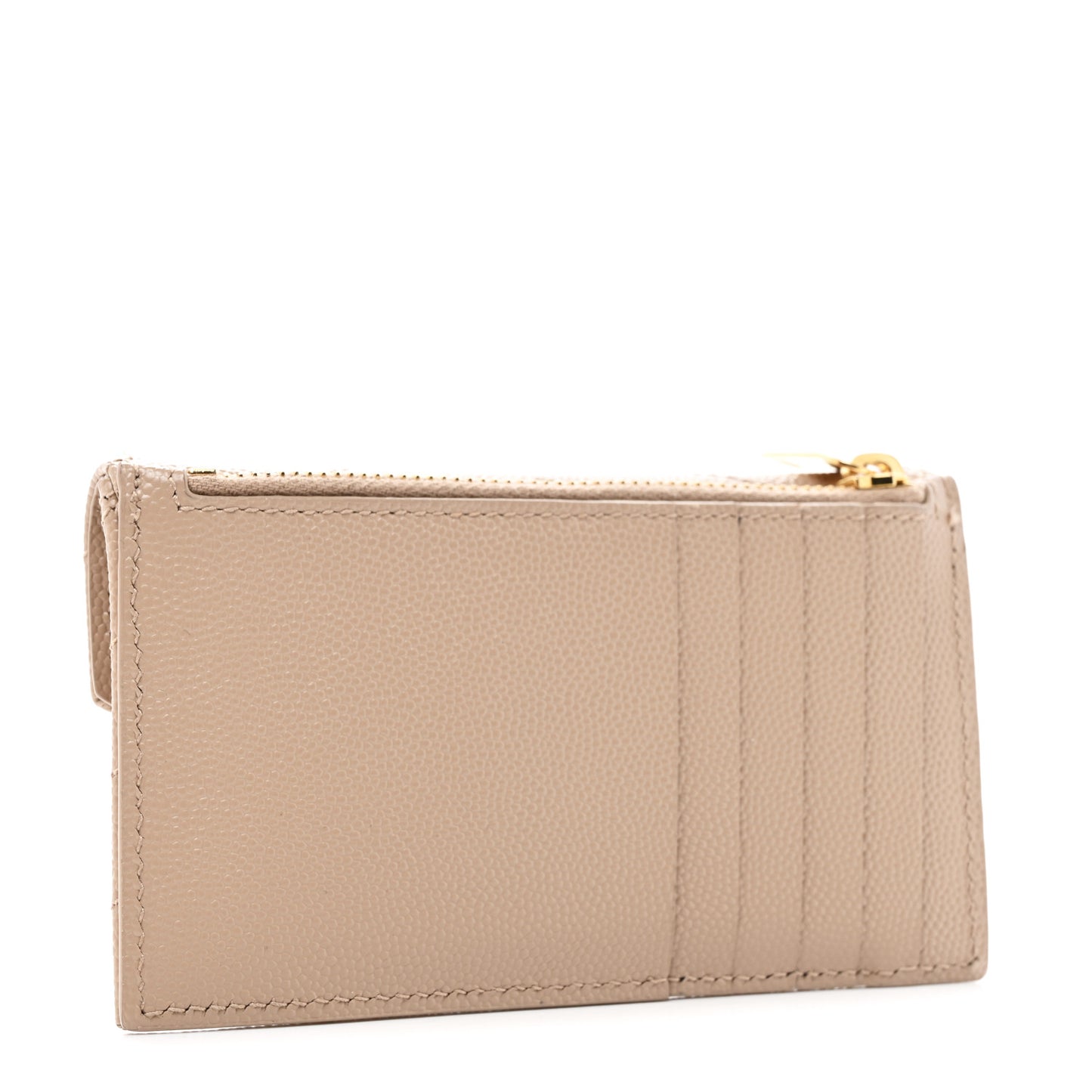 Monogram Grain de Poudre 5 Fragments Zip Pouch Card Holder Dark Beige