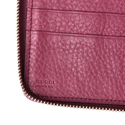 Gucci Pebbled Calfskin Soho Zip Around Wallet Peonia Flower 5 of 10