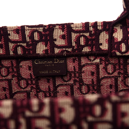 Christian Dior Oblique Large Book Tote Burgundy Multicolor 6 of 10