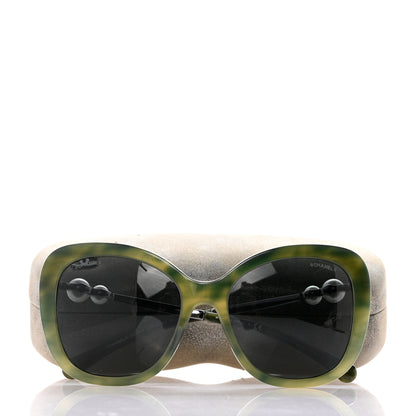 Chanel Acetate Butterfly Winter Pearl Sunglasses 5339-H Green 10 of 10