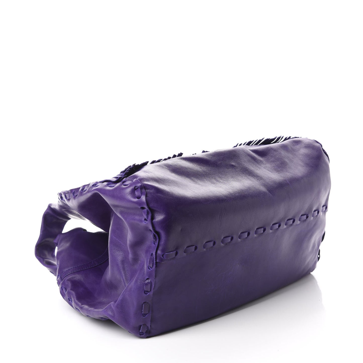 Calfskin Star Studded Iman Shoulder Bag Purple