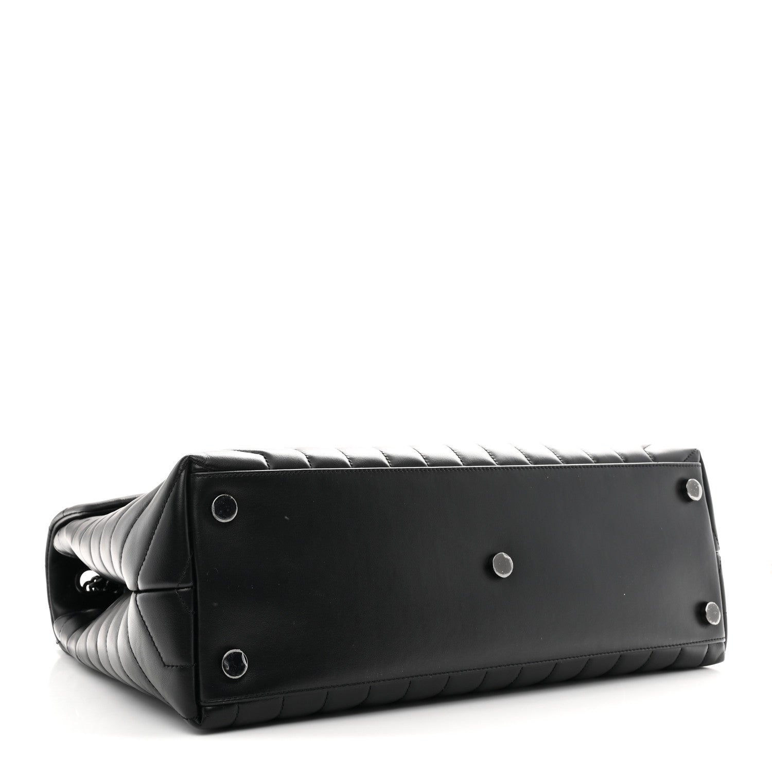 Saint Laurent Calfskin Y Quilted Monogram Monochrome Large Loulou Chain Satchel Black 4 of 11