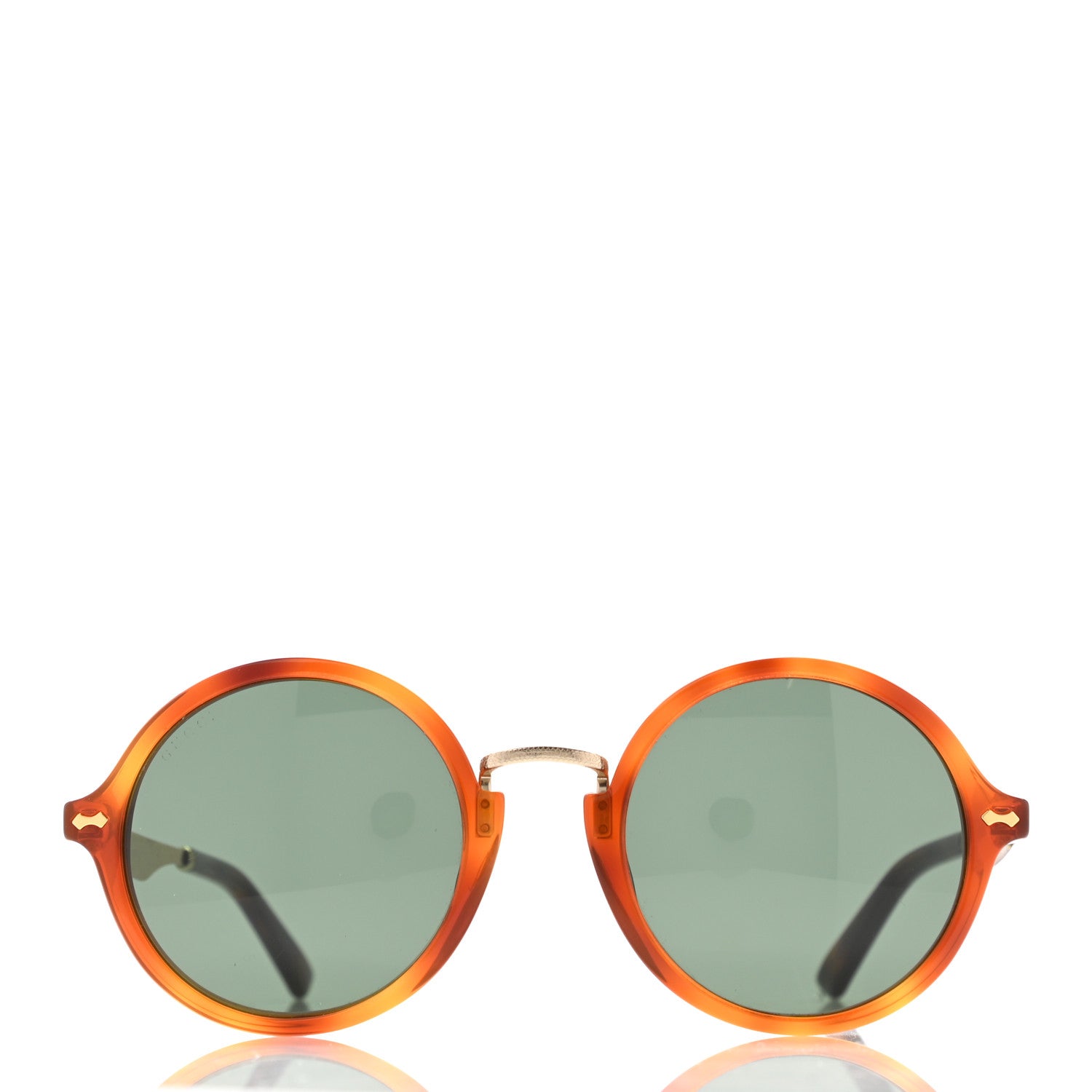 Gucci Acetate Round Frame Sunglasses GG1156/S Havana 2 of 9