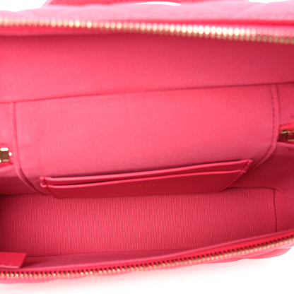 Chanel Caviar Quilted Top Handle Slim Vanity With Chain Fuchsia 4 of 10