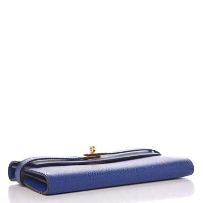 Hermes Epsom Kelly Longue Wallet Bleu Electrique 4 of 9