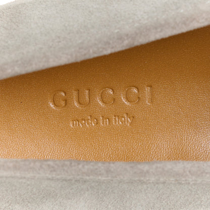 Gucci Suede Horsebit Womens Jordaan Loafers 37 New Fango 7 of 11