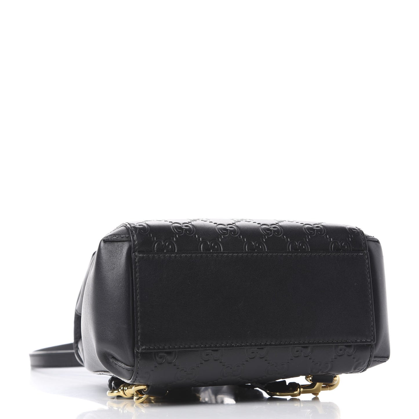 Guccissima Signature Padlock Backpack Black