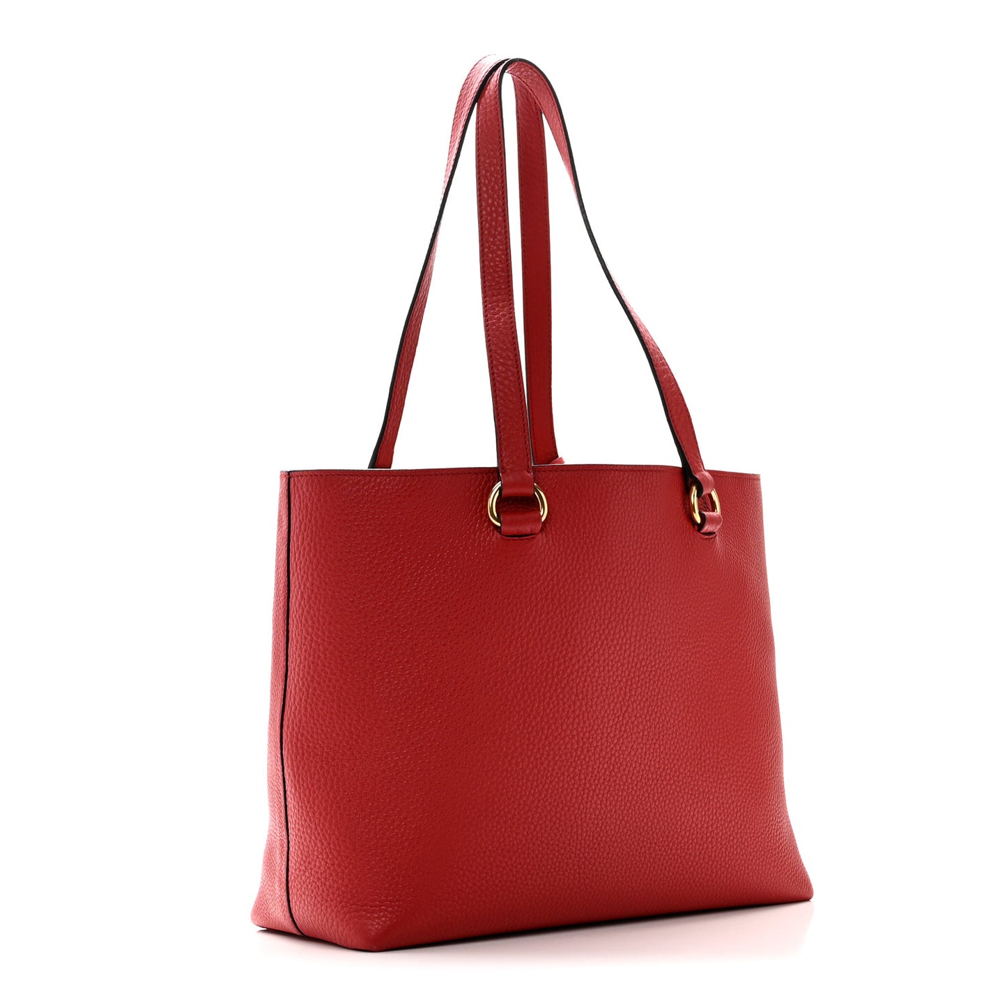 Vitello Phenix Embossed Logo Tote Rosso